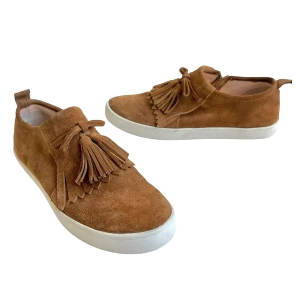 Kate Spade Suede Lenna Tassel Sneakers Womens size 7.5 M Everyday Comfort Shoes
